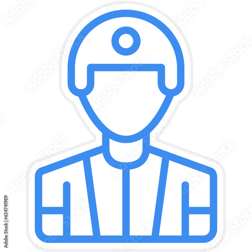 Vector Design Male Player Icon Style