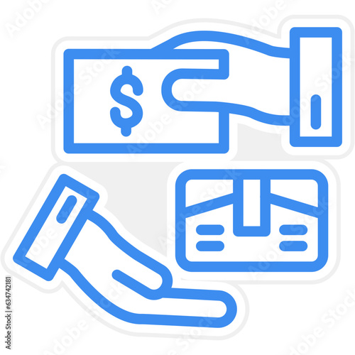 Vector Design Pay Upon Delivery Icon Style