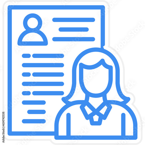 Vector Design Candidate Female Icon Style
