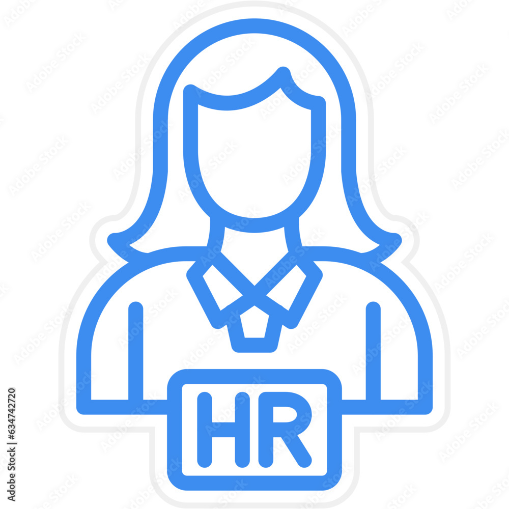 Vector Design Hiring Manager Female Icon Style Vector Design Hiring Manager Female Icon Style