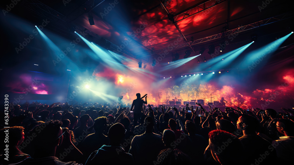 Excitement of live events and entertainment with our vibrant images of concerts, festivals, and sports, perfect for showbiz promotions and media outlets AI Generative AI Generative