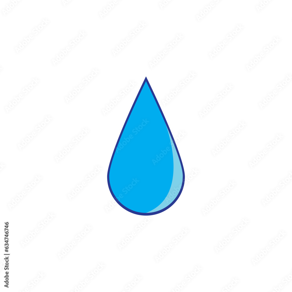 Vector blue water drop icon set. Flat droplet logo shapes collection Vector blue water drop icon set. Flat droplet logo shapes collection