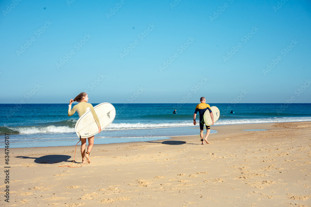 Surfer waiting for the waves