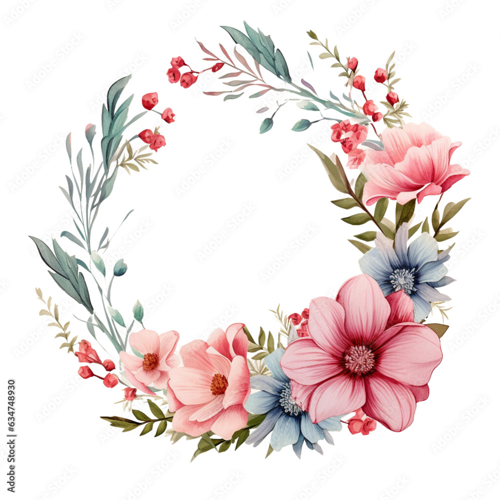 Fototapeta premium Beautiful Flower Wreath 