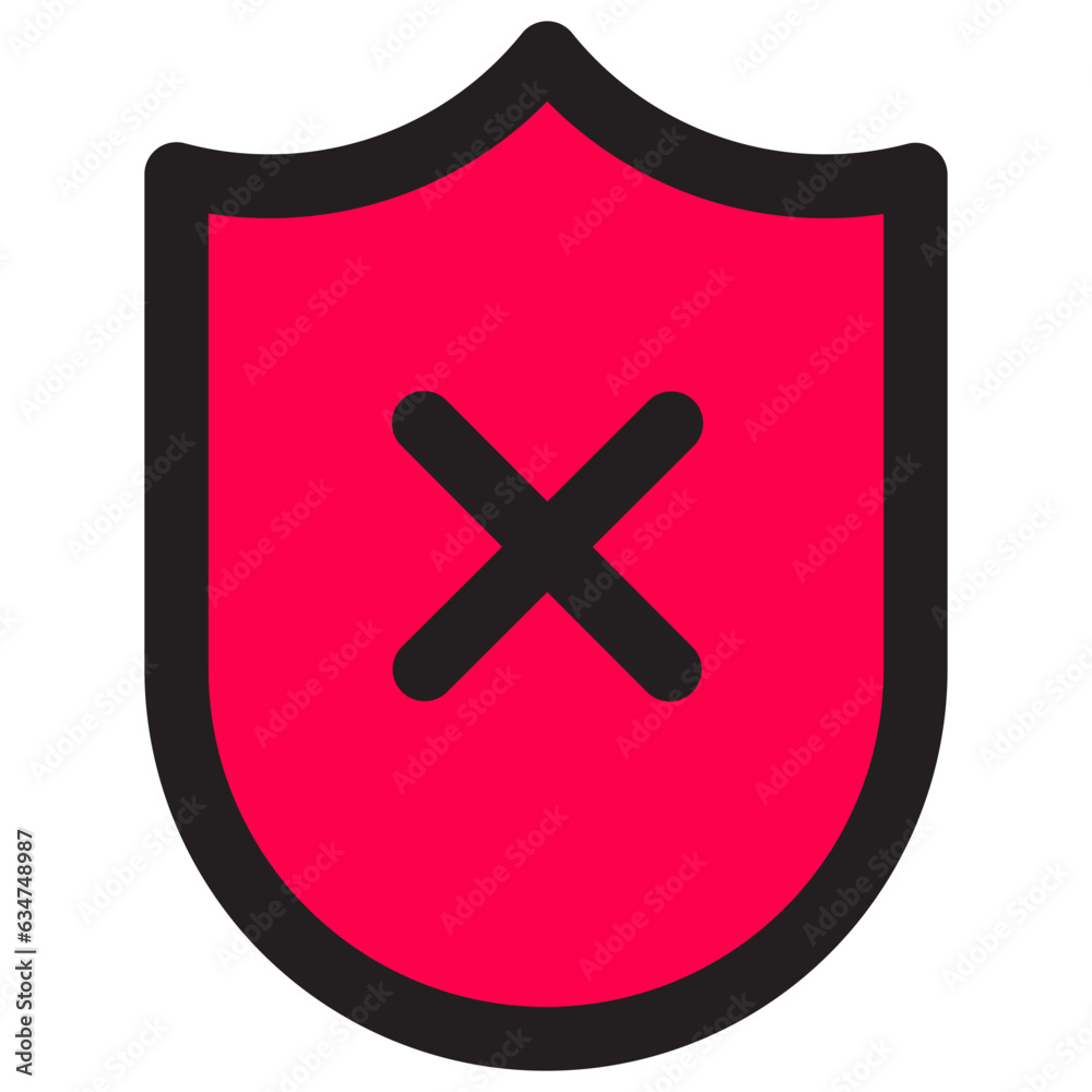 Obraz premium Security risk shield icon