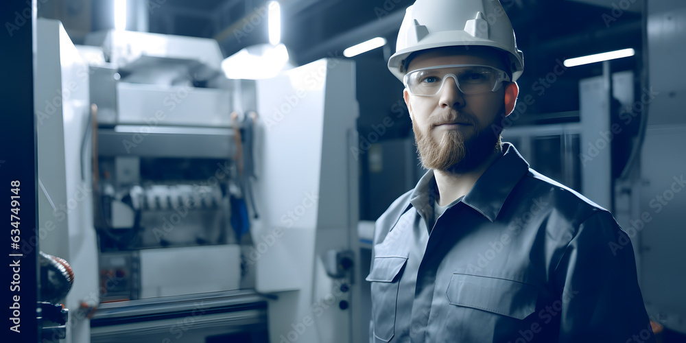 Team worker industry, engineer of Petrochemical oil rig, gas electricity. Generation AI.