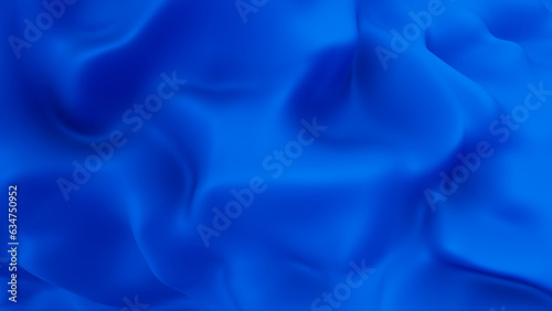 Abstract blue wavy elegant cloth background. 3d rendering