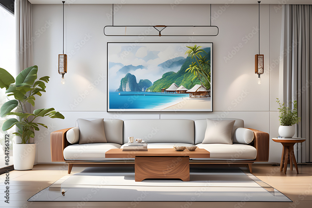 Obraz premium modern living room. Generative AI