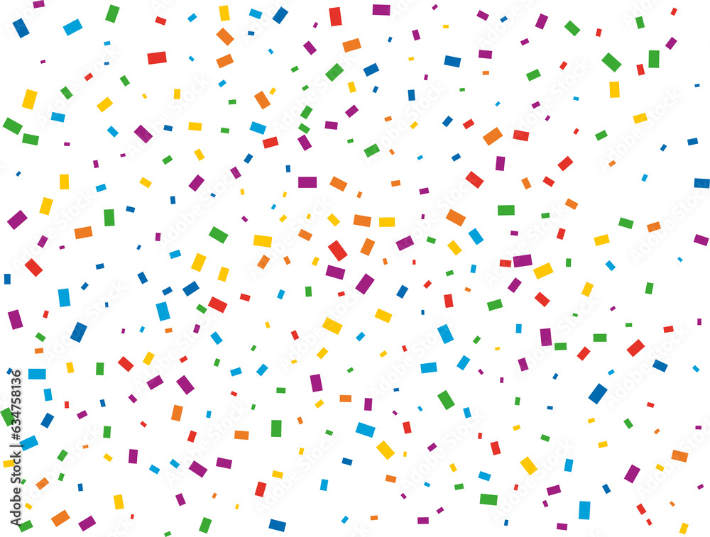 Festive Rainbow Rectangular Confetti Festive Rainbow Rectangular Confetti
