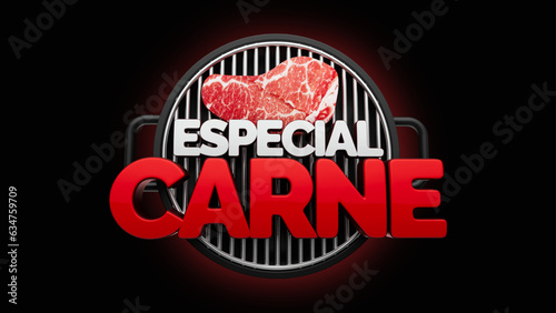 selo 3d ''especial carne''