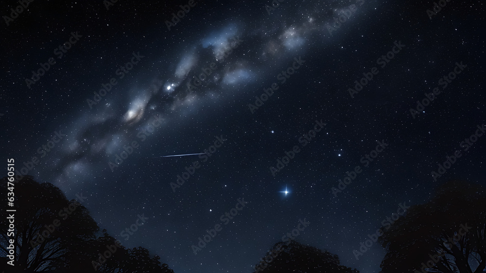 Panorama milky way galaxy with stars and space dust in the universe Panorama milky way galaxy with stars and space dust in the universe