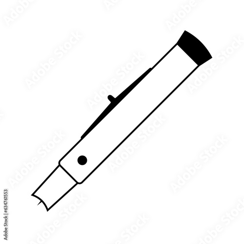 Lancing device for skin piercing, blood sampling lancet for glucometer