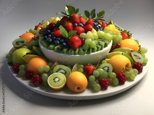 Beautiful tasty colourful fruit platter