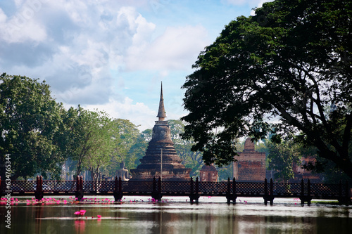 Sukhothai, Pagoda at Wat Chana Songkhram temple,One of the famous temple in Sukhothai,Temple in Sukhothai Historical Park, Sukhothai Province,Thailand. UNESCO world heritage