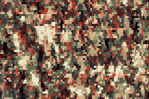 Digital seamless pixel camouflage pattern texture background © JanNiklas