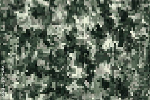 Digital seamless pixel camouflage pattern texture background