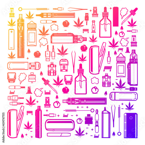 seamless pattern vape gradient
