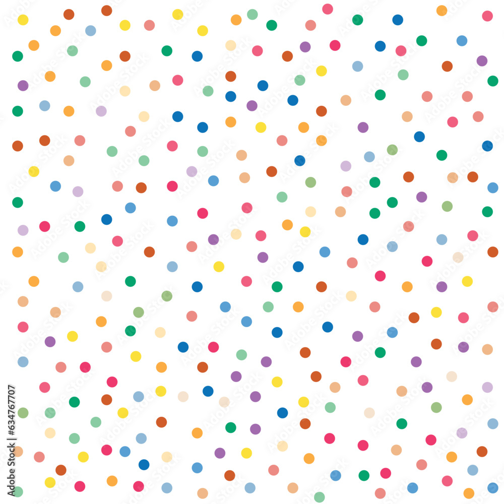 Random colorful Small polka dot seamless pattern background retro vintage vector design - obrazy, fototapety, plakaty 
