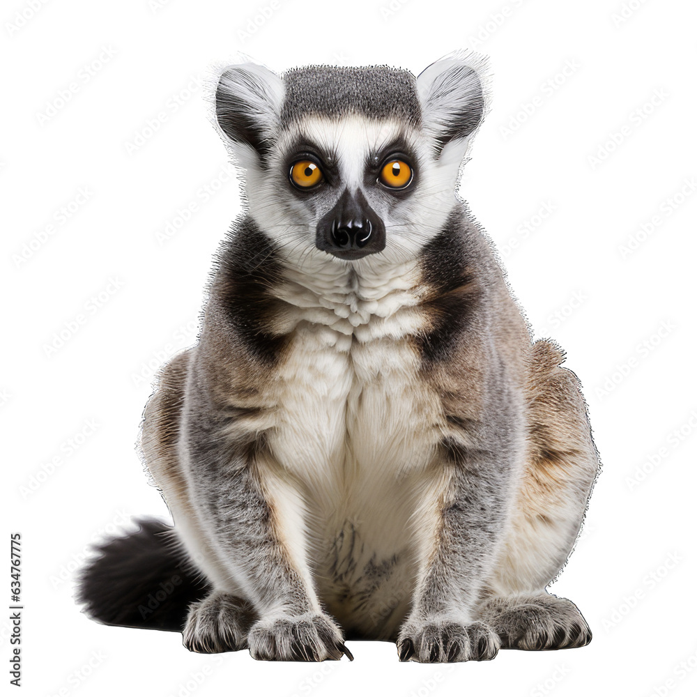 Lemur close-up isolated