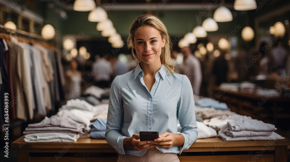 Young woman working in a tailor shop Young woman working in a tailor shop