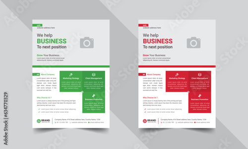 Corporate business flyer vector design template. Design template Geometric shape used for business flyer layout. Corporate flyer, Business flyer and leaflet. Flyer in A4 with Bleed