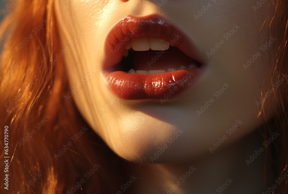 close up of young girl opening her mouth close up of young girl opening her mouth