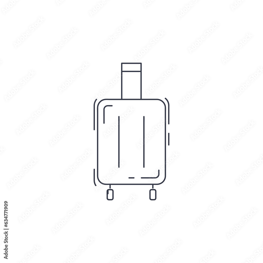 suitcase line icon. suitcase thin line icon