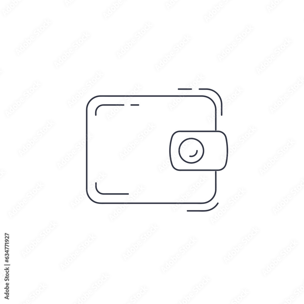 Wallet line icon, Wallet thin line icon Wallet line icon, Wallet thin line icon