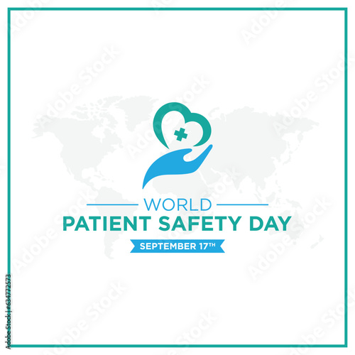 Patient safety day greetings vector.