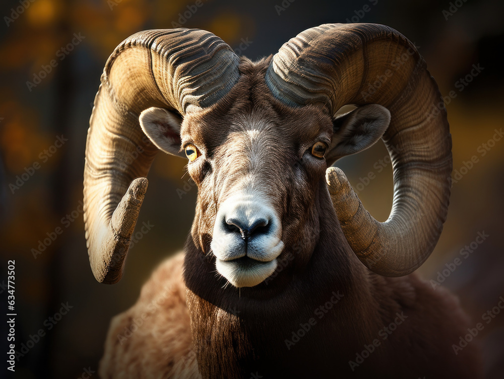 Ram portrait created with Generative AI technology Ram portrait created with Generative AI technology