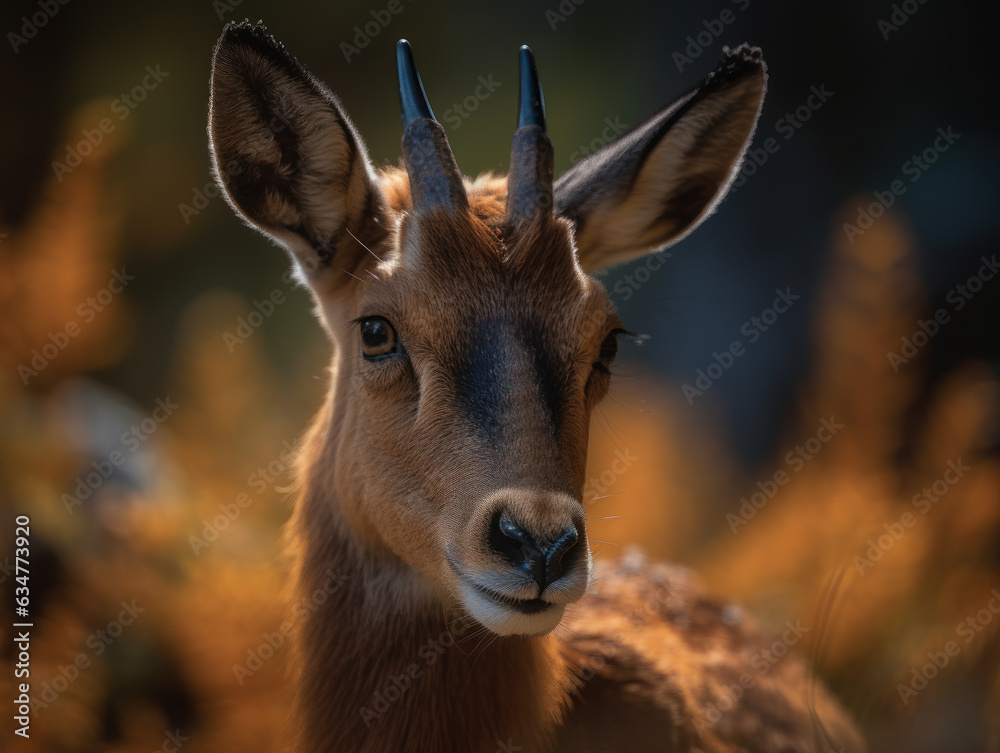 Chamois portrait created with Generative AI technology Chamois portrait created with Generative AI technology