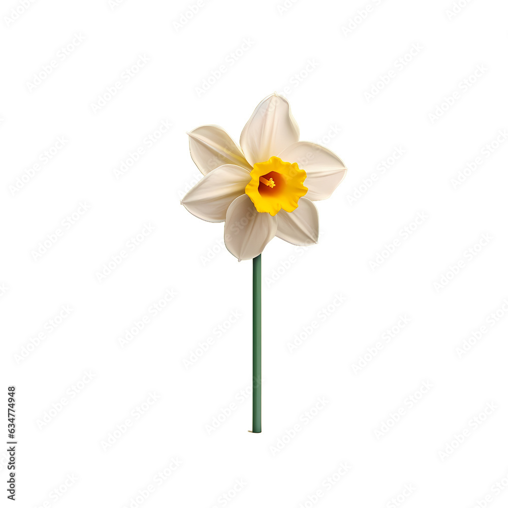 daffodil isolated on white or transparent background, PNG daffodil isolated on white or transparent background, PNG