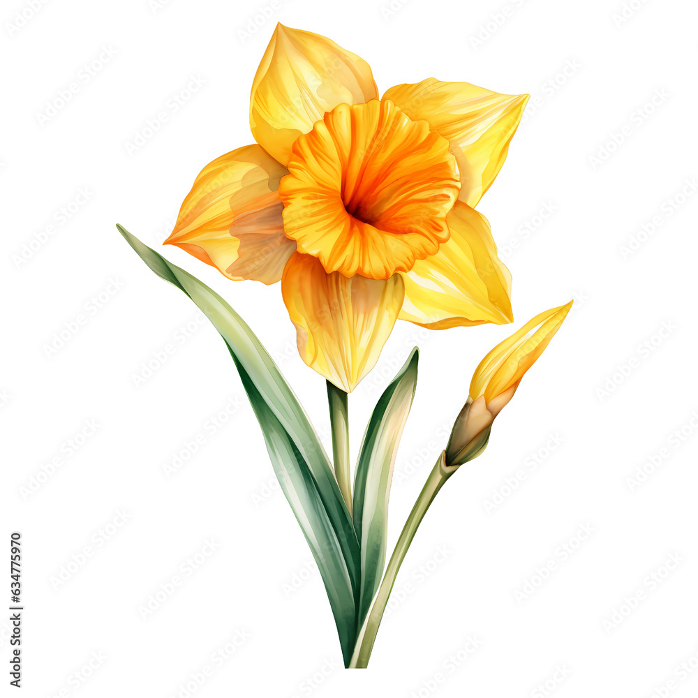 Fototapeta premium daffodils isolated on transparent background