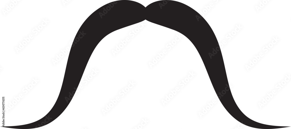 Moustache vector icon. Black retro style mustache. Shave barber vintage man face Moustache vector icon. Black retro style mustache. Shave barber vintage man face