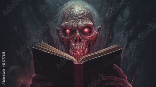 horror book cover illustration.Generative AI