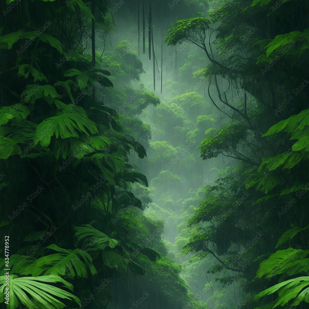 Rain Forest, Water River Background Rain Forest, Water River Background