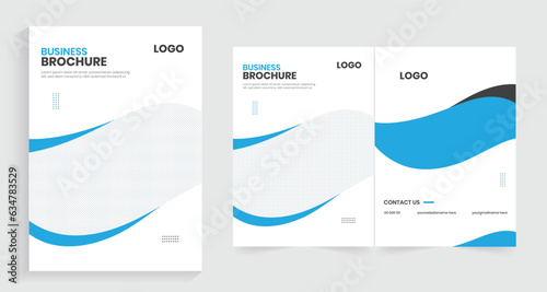 New Corporate bifold brochure template, business front, and back page booklet, real estate bifold annual report document with eps-10 format file