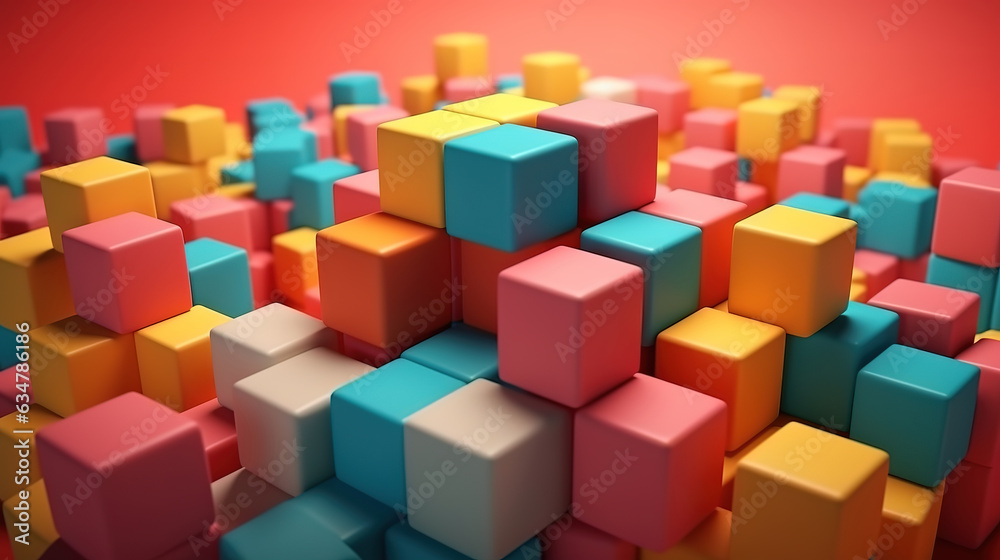 Wooden cubes with English letters on a pastel green background. Generative Ai Wooden cubes with English letters on a pastel green background. Generative Ai