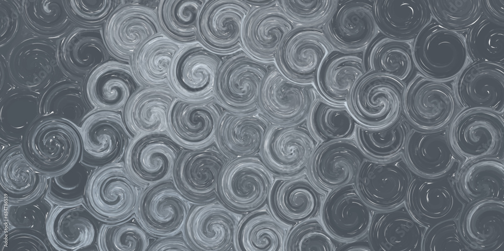 Black and white and light gray seamless pattern. Round swirl pattern, vector seamless background. Vector vintage baroque ornament. Seamless pattern. Grey Seamless Overlapping Concentric Circles. Black and white and light gray seamless pattern. Round swirl pattern, vector seamless background. Vector vintage baroque ornament. Seamless pattern. Grey Seamless Overlapping Concentric Circles.