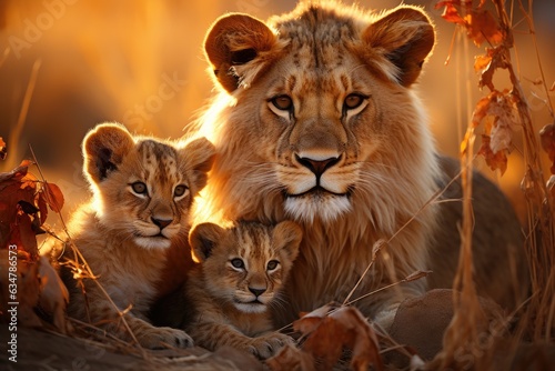 African Safari: Lions at Rest © FryArt Studio