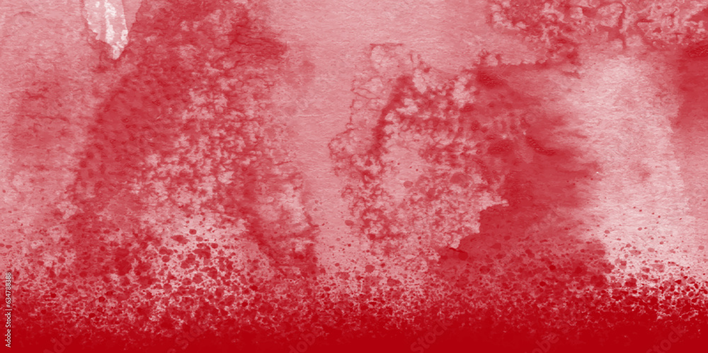 Red paint on a canvas. Red watercolor background for textures backgrounds and web banners design. watercolor background concept, vector. Hand painted red and white color with watercolor texture.