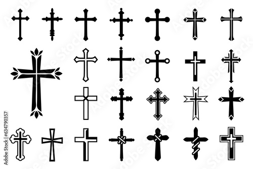 Leinwand Poster Decorative crucifix religion catholic symbol, Christian crosses