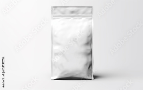 White package on white background. Mock up.