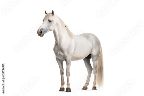 Horse isolate on white background.Generative Ai.