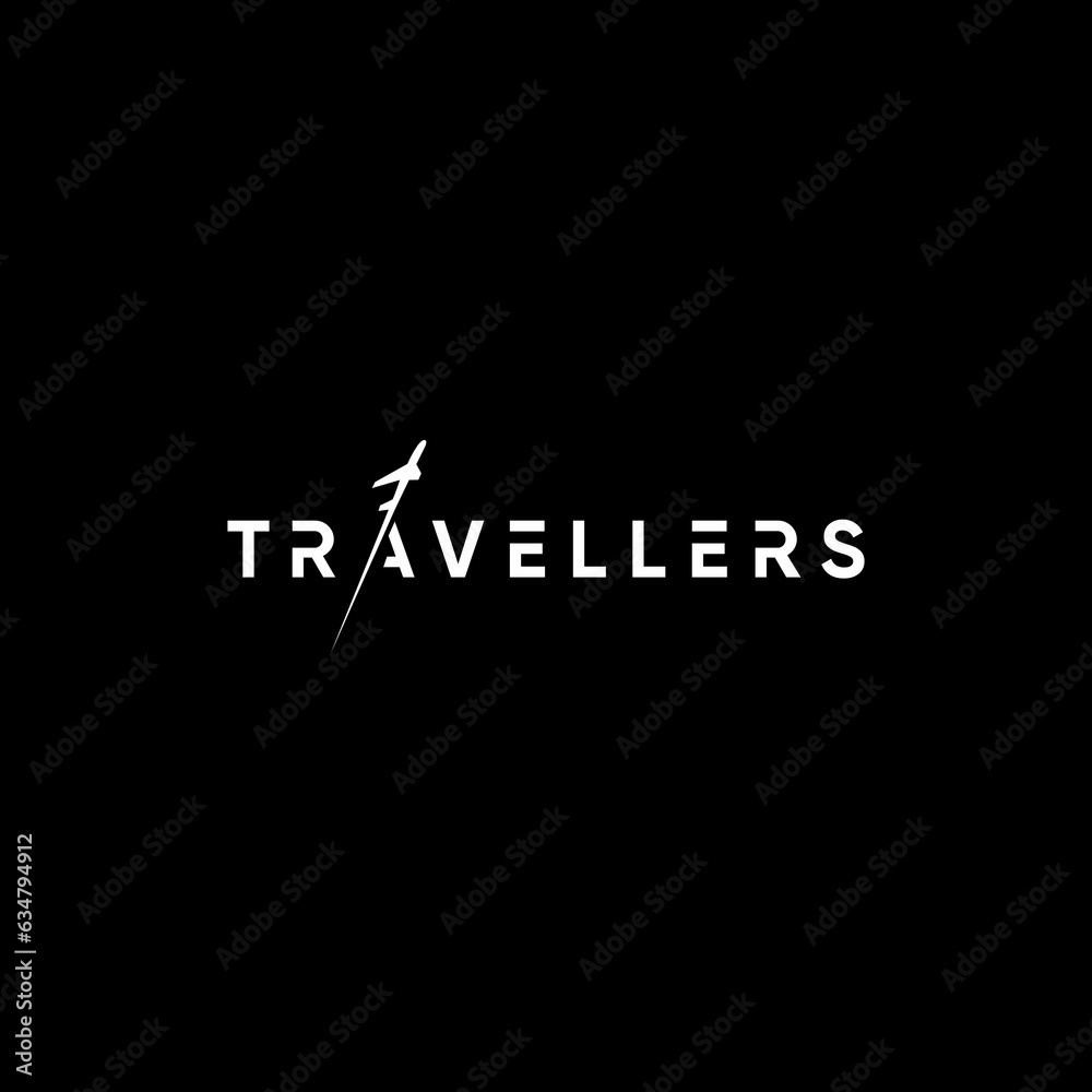 MODERN TRAVELLERS TYPOGRAPHY VECTOR LOGO MODERN TRAVELLERS TYPOGRAPHY VECTOR LOGO