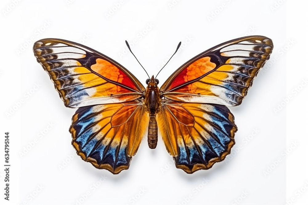 Butterfly isolated on white background.Generative Ai. Butterfly isolated on white background.Generative Ai.