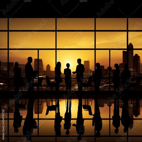 silhouettes of people in airport