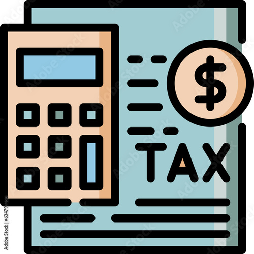 pay tax color style icons