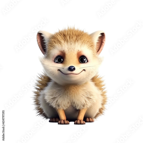 Cute little animal isolated on transparent background
