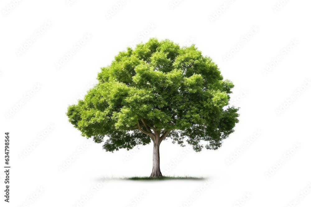 Tree isolated on white background.Generative Ai. Tree isolated on white background.Generative Ai.
